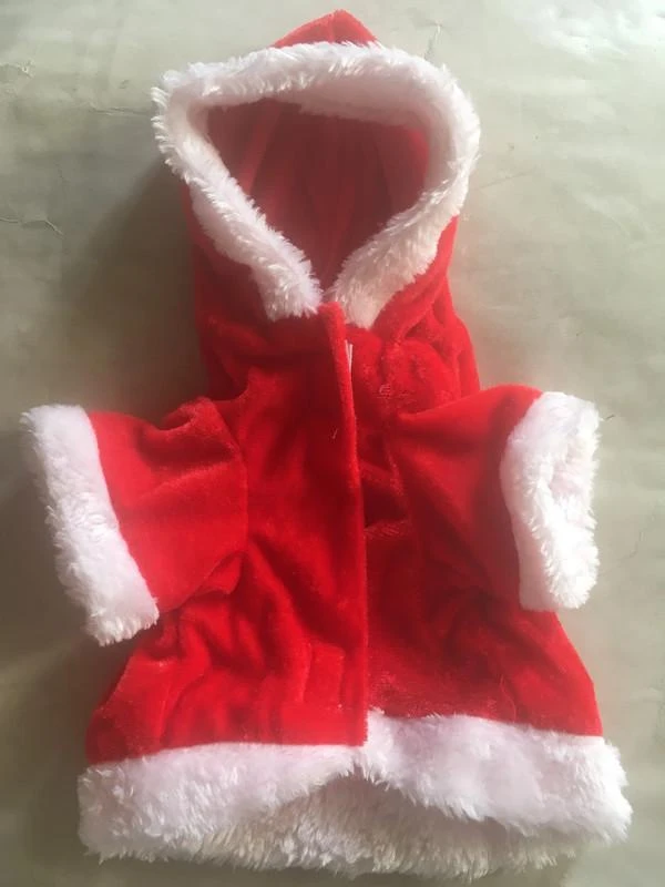 Petit manteau de noel pour petit chien - neuf - velours